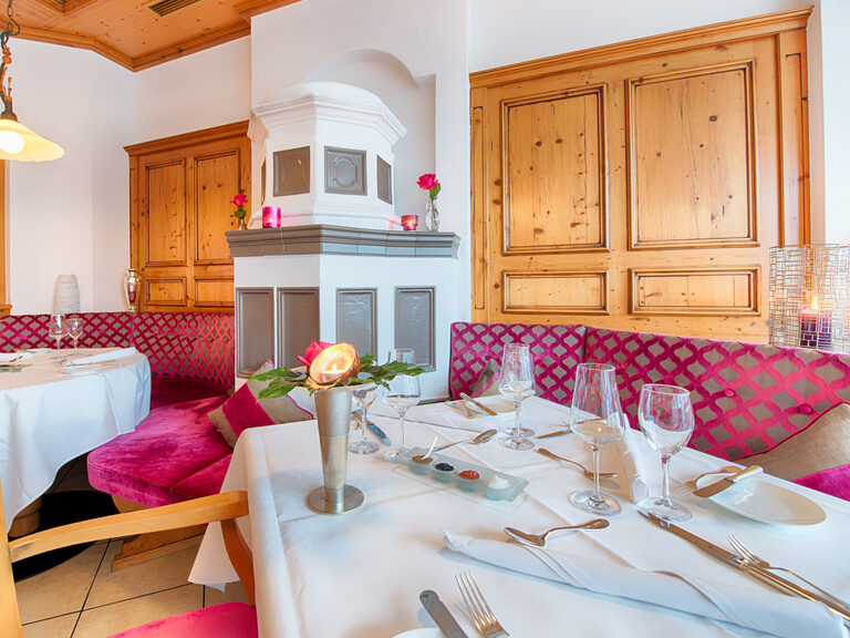 Der stilvoll gedeckte Tisch im Hotel-Restaurant des Landhaust Feckl bei Böblingen.